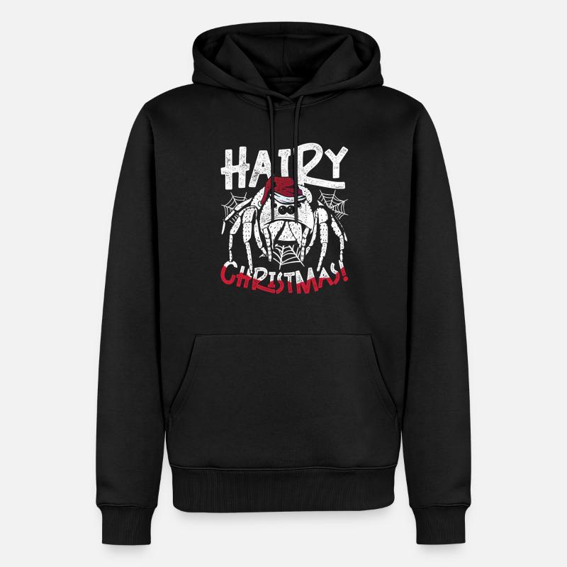 Tarentule Noël poilu - Sweat à capuche Premium bio Homme - noir