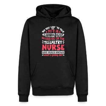 Nursing Assistant Design - Men’s Premium Organic Hoodie - black - Front - Nico (187cm)