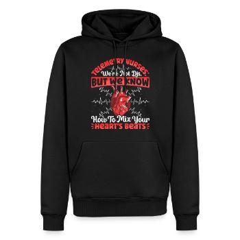 Nursing Assistant Design - Men’s Premium Organic Hoodie - black - Front - Nico (187cm)
