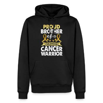 Brother of the Cancer Warrior Consciousness in the - Men’s Premium Organic Hoodie - black - Front - Nico (187cm)