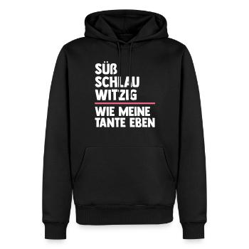 Patentante Neffe Nichte Tante - Männer Premium Bio Hoodie - Schwarz - Vorne - Nico (187cm)