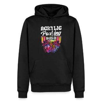 Artiste cool Art Acrylique Peintre Casting Couleur - Sweat à capuche Premium bio Homme - noir - Devant - Nico (187cm)