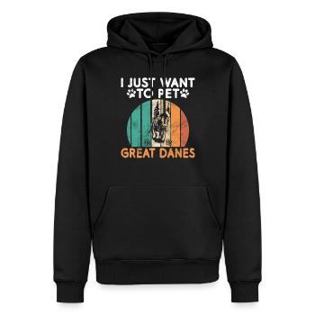 Great Dane Gifts - Männer Premium Bio Hoodie - Schwarz - Vorne - Nico (187cm)