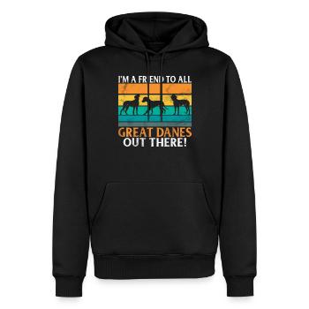 Great Dane Gifts - Männer Premium Bio Hoodie - Schwarz - Vorne - Nico (187cm)