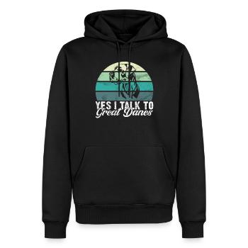Great Dane Gifts - Männer Premium Bio Hoodie - Schwarz - Vorne - Nico (187cm)