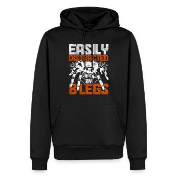 Vogelspinne Easily Distracted By 8 Legs - Männer Premium Bio Hoodie - Schwarz - Vorne - Nico (187cm)