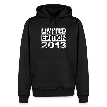 Edition Limitée 2013 Anniversaire 2013 Anniversaire - Sweat à capuche Premium bio Homme - noir - Devant - Nico (187cm)