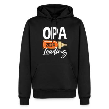Werdender Opa 2024 - Männer Premium Bio Hoodie - Schwarz - Vorne - Nico (187cm)