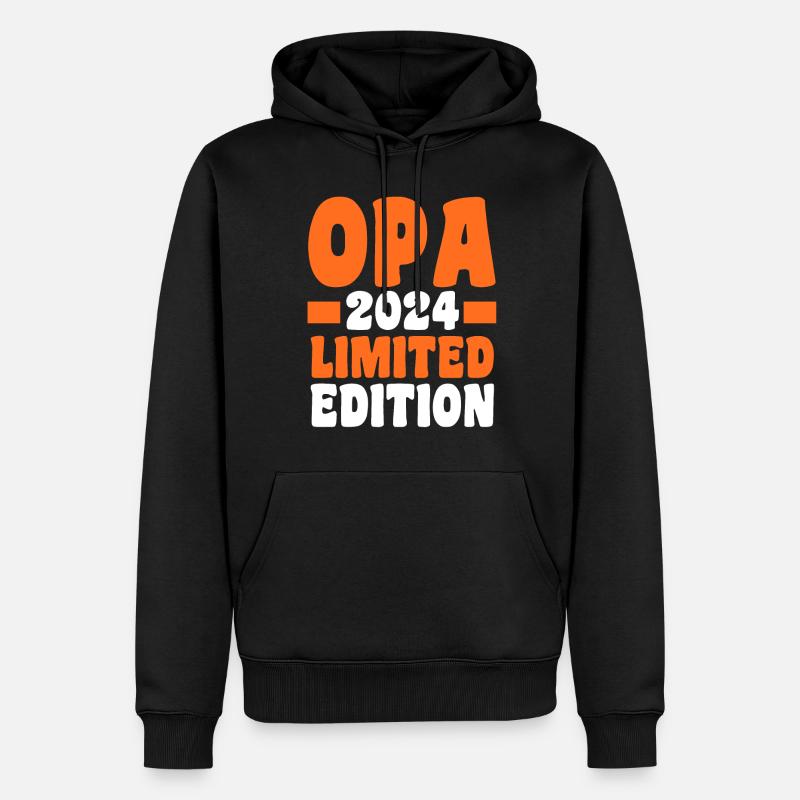 Werdender Opa 2026 - Männer Premium Bio Hoodie - Schwarz