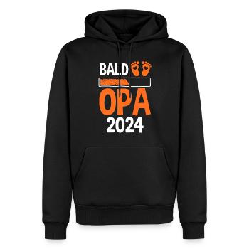 Werdender Opa 2029 - Männer Premium Bio Hoodie - Schwarz - Vorne - Nico (187cm)