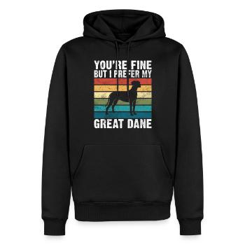 Great Dane Gifts - Männer Premium Bio Hoodie - Schwarz - Vorne - Nico (187cm)