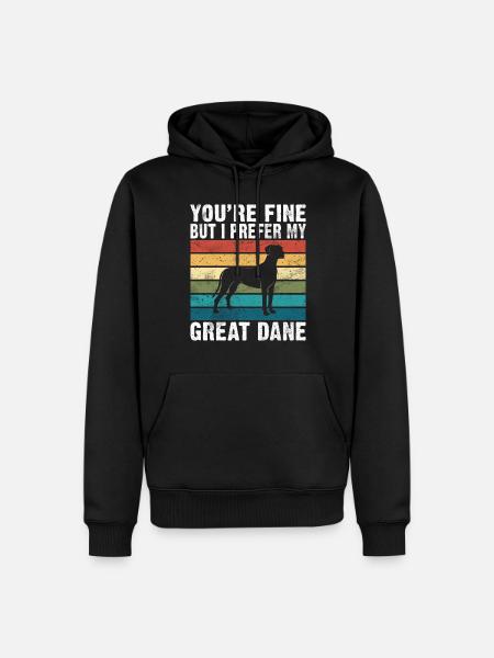Great Dane Gifts - Männer Premium Bio Hoodie - Schwarz