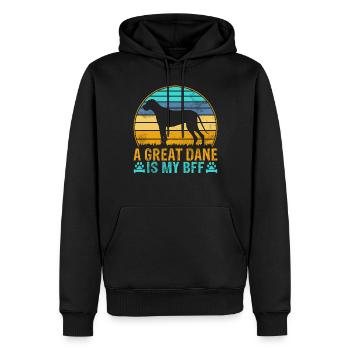 Great Dane Gifts - Männer Premium Bio Hoodie - Schwarz - Vorne - Nico (187cm)