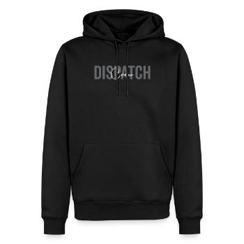 Thin Yellow Line Dispatcher Wertschätzung - Männer Premium Bio Hoodie - Schwarz - Vorne - Nico (187cm)