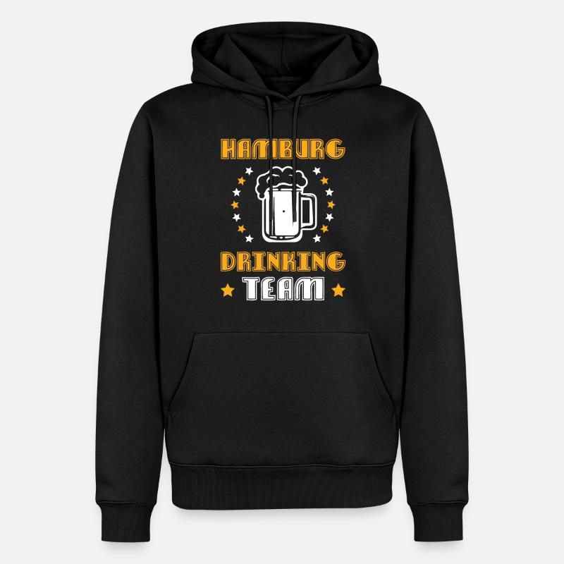 Hamburg Drinking Team - Männer Premium Bio Hoodie - Schwarz