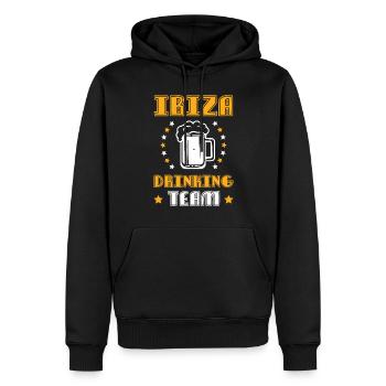 Ibiza Équipe de buveurs - Sweat à capuche Premium bio Homme - noir - Devant - Nico (187cm)