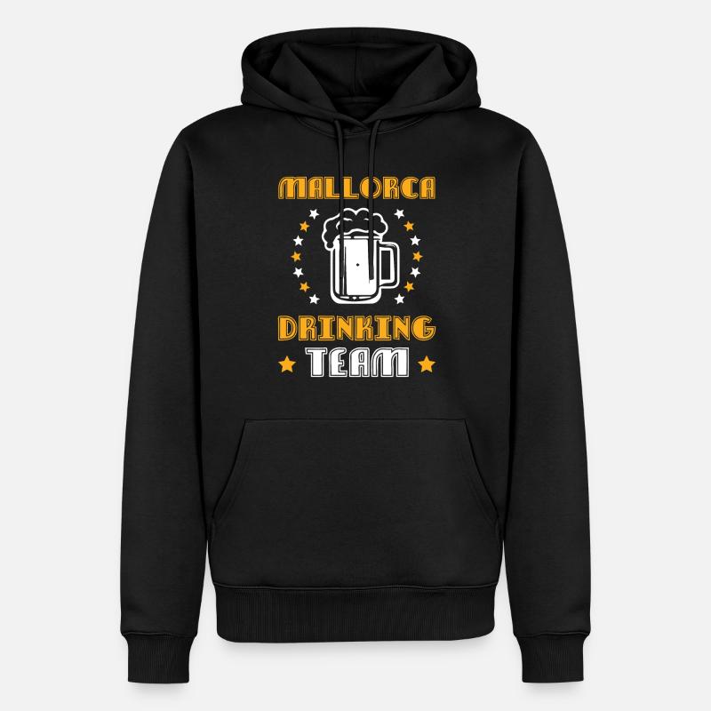 Mallorca Drinking Team - Männer Premium Bio Hoodie - Schwarz