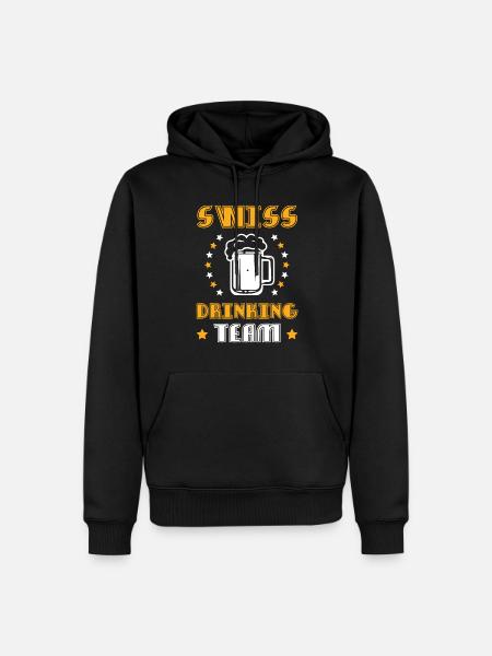 Suisse Drinking Team Suisse - Sweat à capuche Premium bio Homme - noir