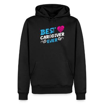 Geriatric Nurse Best Caregiver Ever Caregiver Caregiver Nursing - Men’s Premium Organic Hoodie - black - Front - Nico (187cm)
