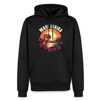 Maui Stark Ikaika Hawaii Stark - Männer Premium Bio Hoodie - Schwarz - Vorne - Nico (187cm)