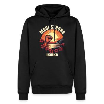 Maui Stark Ikaika Hawaii Stark - Männer Premium Bio Hoodie - Schwarz - Vorne - Nico (187cm)