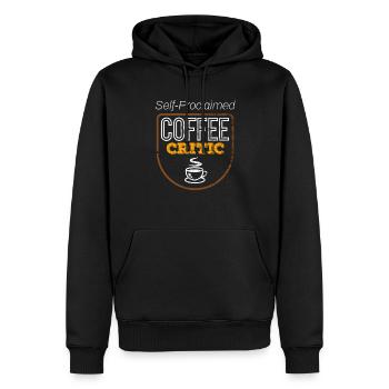 Kaffeeliebhaber Selbsternannter Kaffeekritiker Lustig C - Männer Premium Bio Hoodie - Schwarz - Vorne - Nico (187cm)