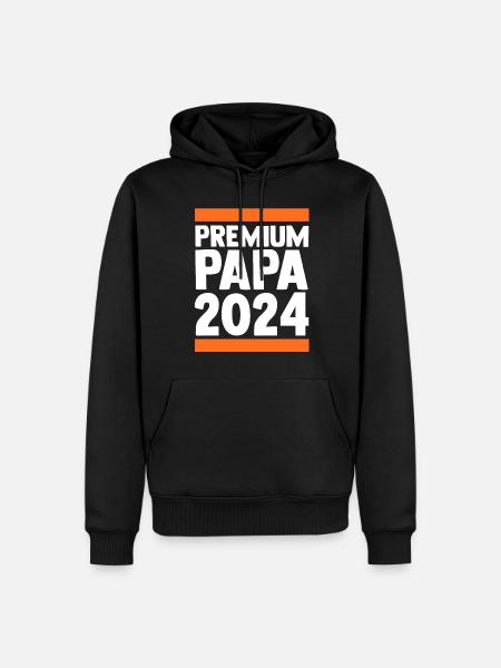 Werdender Papa 2036 - Männer Premium Bio Hoodie - Schwarz