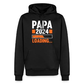 Werdender Papa 2038 - Männer Premium Bio Hoodie - Schwarz - Vorne - Nico (187cm)