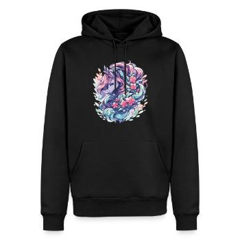 Einhorn Einhörner Einhorn party Unicorns - Männer Premium Bio Hoodie - Schwarz - Vorne - Nico (187cm)