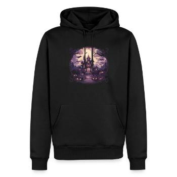 Sorcières Halloween Sorcière Citrouille Halloween Party - Sweat à capuche Premium bio Homme - noir - Devant - Nico (187cm)