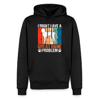 Great Dane Gifts - Männer Premium Bio Hoodie - Schwarz - Vorne - Nico (187cm)
