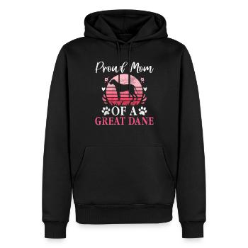 Great Dane Gifts - Männer Premium Bio Hoodie - Schwarz - Vorne - Nico (187cm)