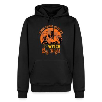 Halloween Witch Moon pour le directeur de l’école et l’enseignant - Sweat à capuche Premium bio Homme - noir - Devant - Nico (187cm)