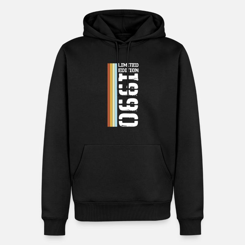 Edition Limitée Rétro 1990 - Sweat à capuche Premium bio Homme - noir