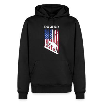 Roofing Worker Roofer Worker Roofer - Roofer US Fl - Männer Premium Bio Hoodie - Schwarz - Vorne - Nico (187cm)