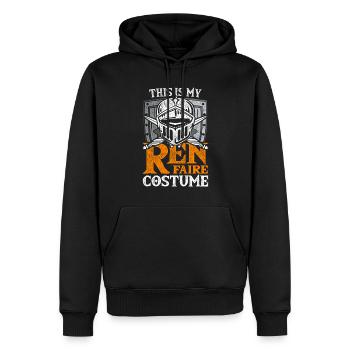 Festival médiéval Marché médiéval - Sweat à capuche Premium bio Homme - noir - Devant - Nico (187cm)