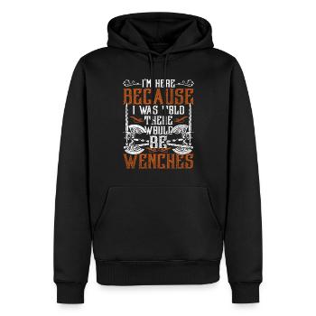 Festival médiéval Marché médiéval - Sweat à capuche Premium bio Homme - noir - Devant - Nico (187cm)