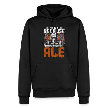 Festival médiéval Marché médiéval - Sweat à capuche Premium bio Homme - noir - Devant - Nico (187cm)