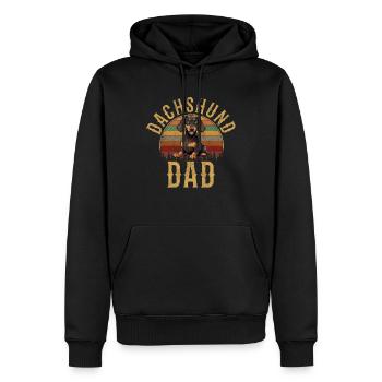 Dachshund dad dog, Weenie Dog - Männer Premium Bio Hoodie - Schwarz - Vorne - Nico (187cm)
