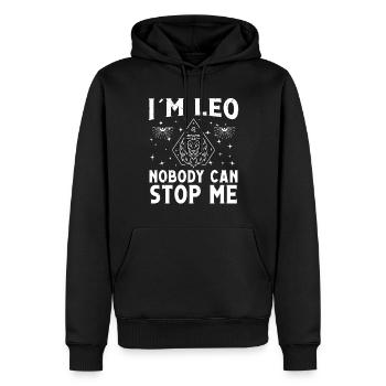 Astrology Leo Nobody Can Stop Me Esoteric Signs - Men’s Premium Organic Hoodie - black - Front - Nico (187cm)