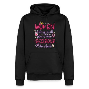 Feminist Women Belong In All - Männer Premium Bio Hoodie - Schwarz - Vorne - Nico (187cm)