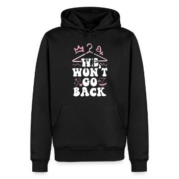 Feminist We Won't Go Back - Männer Premium Bio Hoodie - Schwarz - Vorne - Nico (187cm)