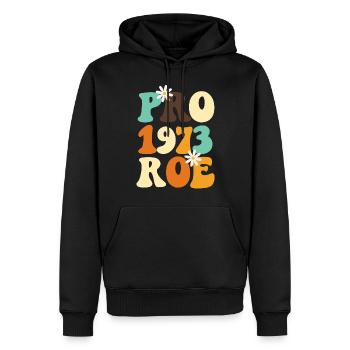 Féministe Pro 1973 Roe - Sweat à capuche Premium bio Homme - noir - Devant - Nico (187cm)