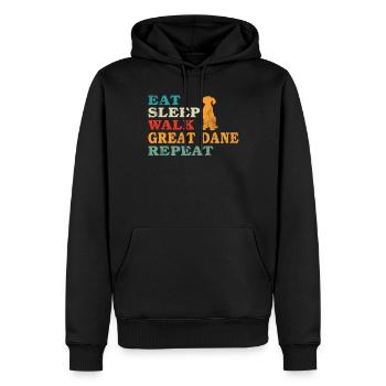 Great Dane Gifts - Männer Premium Bio Hoodie - Schwarz - Vorne - Nico (187cm)