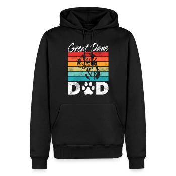 Great Dane Gifts - Männer Premium Bio Hoodie - Schwarz - Vorne - Nico (187cm)