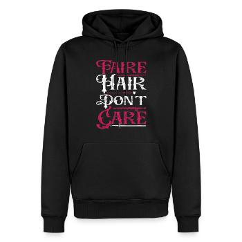 Festival médiéval Marché médiéval - Sweat à capuche Premium bio Homme - noir - Devant - Nico (187cm)