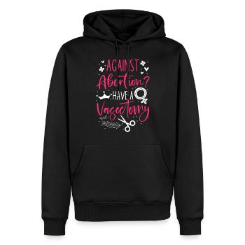 Feminist Against Abortion? Have A - Männer Premium Bio Hoodie - Schwarz - Vorne - Nico (187cm)
