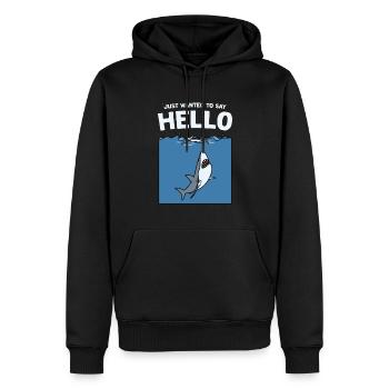 Biologie marine Amoureux des requins Vie marine Marine - Sweat à capuche Premium bio Homme - noir - Devant - Nico (187cm)