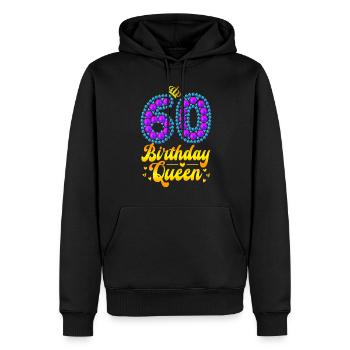 60 birthday Queen geburtstagskrone 60. Geburtstag - Männer Premium Bio Hoodie - Schwarz - Vorne - Nico (187cm)