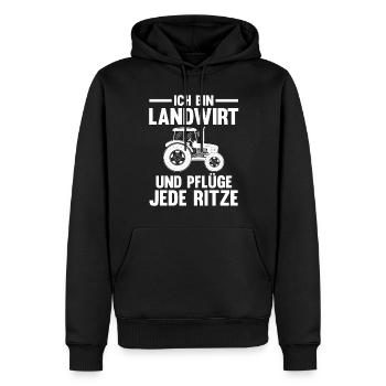 Landwirtschaft Bauer Landwirt - Männer Premium Bio Hoodie - Schwarz - Vorne - Nico (187cm)